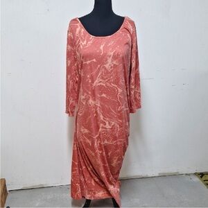 Skinny Girl New Elegant Marble Print Dress in Pink Sz 1X